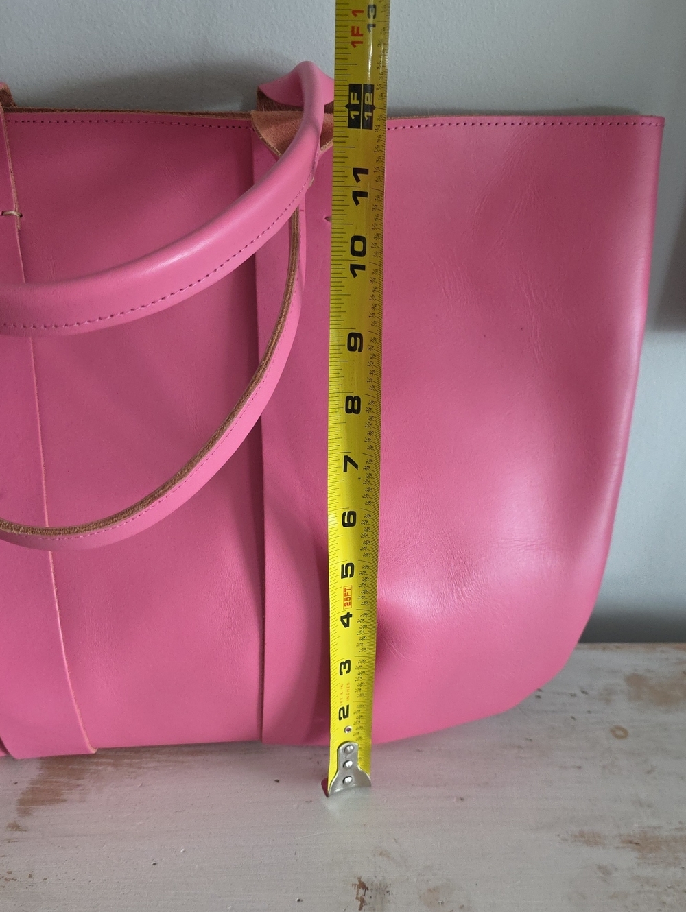 Rare Clare V. La Tropezienne Pink Leather Tote - Picture 16 of 16